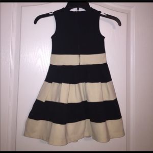 Ponte Knit Striped Skater Dress